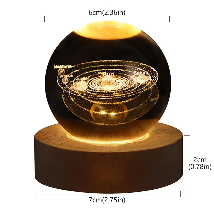 Decorative night light with crystal ball design, adding a touch of magic to your home decor.
