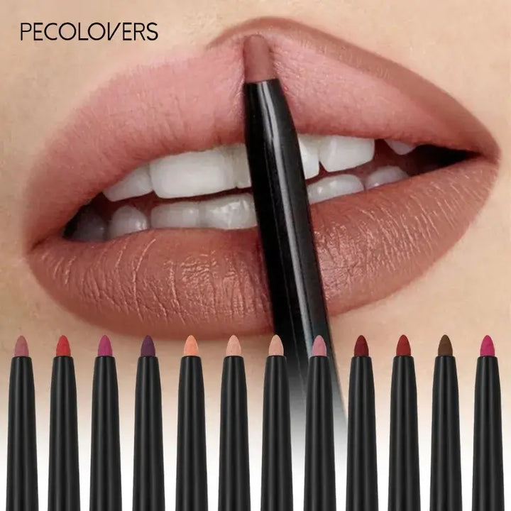 BESTELX Women's Waterproof Matte Lip Liner Pencil