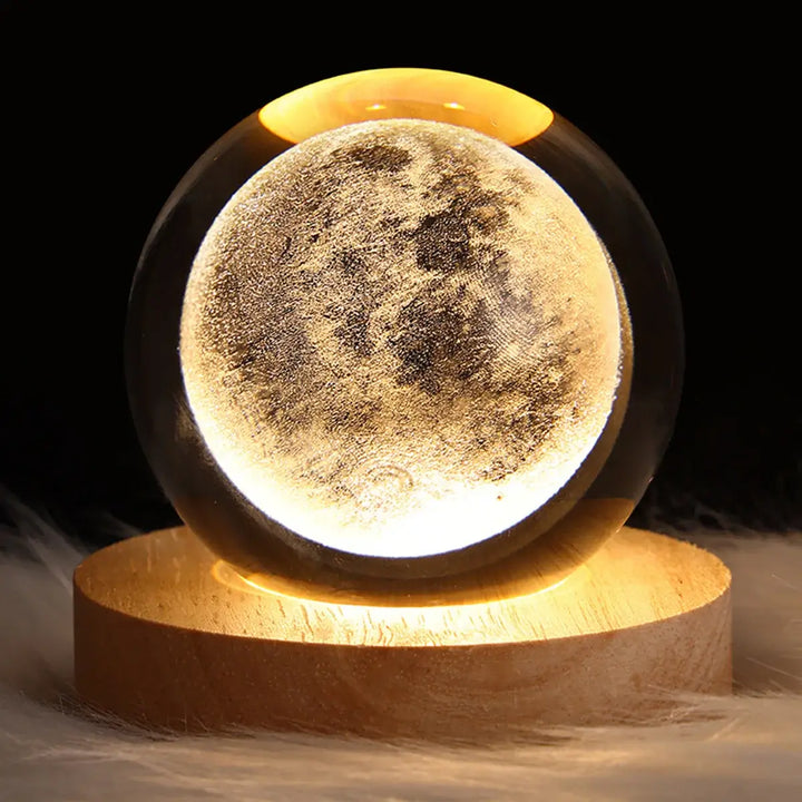 Unique crystal ball LED night light ideal for gifting, enhancing the atmosphere in any space.
