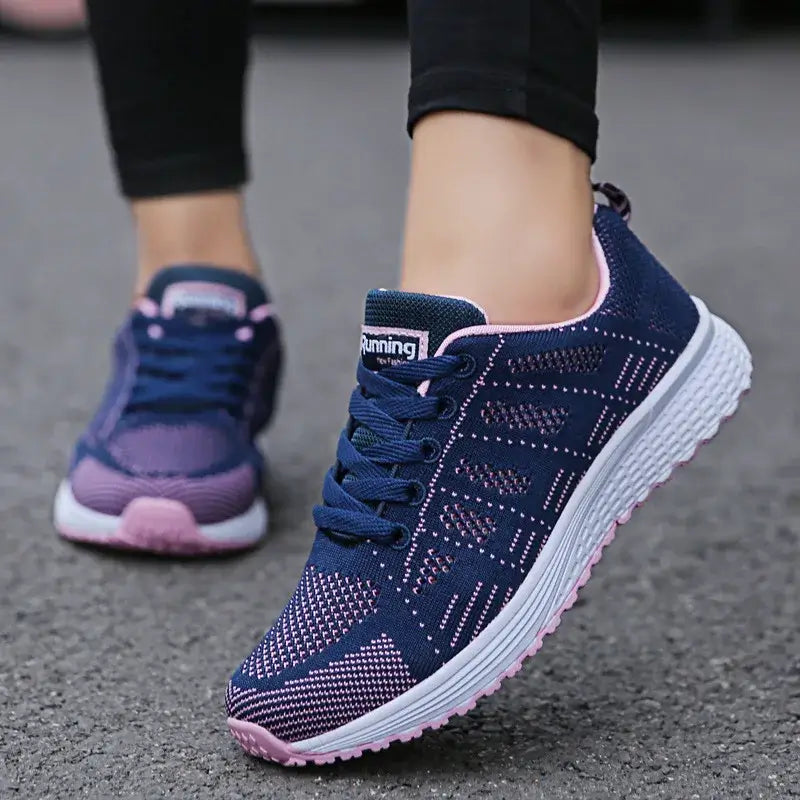 BX Casual Women's Shoes in dark blue, designed with a breathable upper and cushioned insole, ideal for everyday wear and active lifestyles.