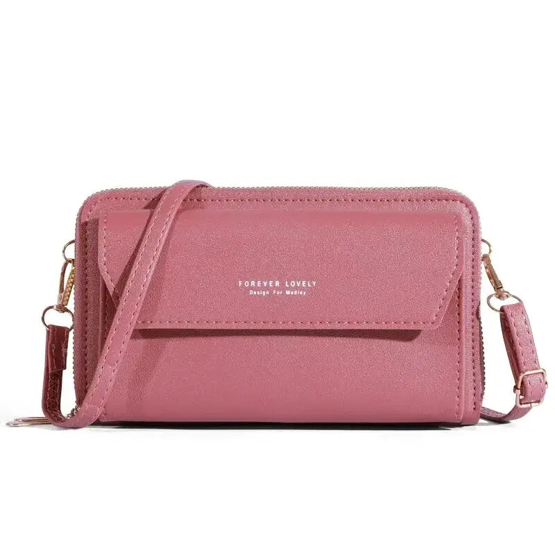 The crossbody bag displayed with fashionable accessories, enhancing its appeal.