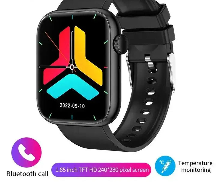 The Advanced Smart Watch Fitness Tracker with a focus on its modern design elements, appealing to fashion-conscious fitness enthusiasts looking for functionality.
