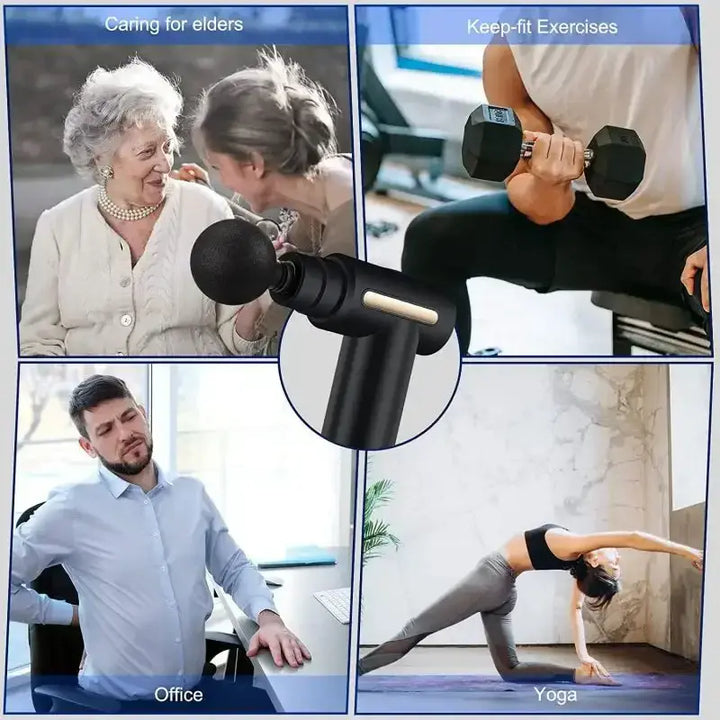 Ergonomic Handheld Massage Gun for easy handling and optimal comfort during use.
