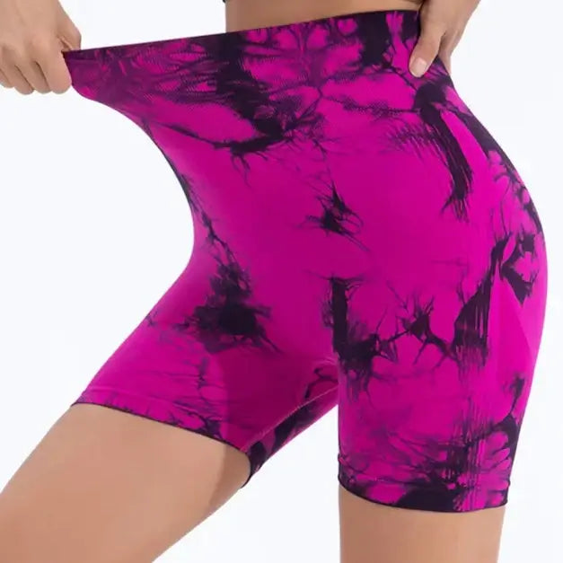 Collection of High Waist Shorts in various tie-dye colors for every preference.
