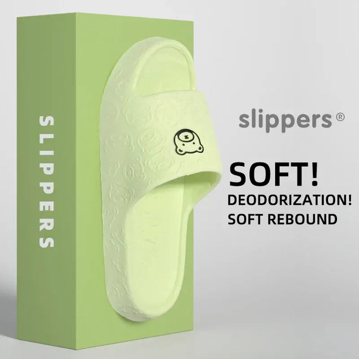 Unisex Non-Slip Slippers in fresh green, made with soft EVA material. Ideal for casual wear, these slippers offer cushioned insoles and non-slip soles.
